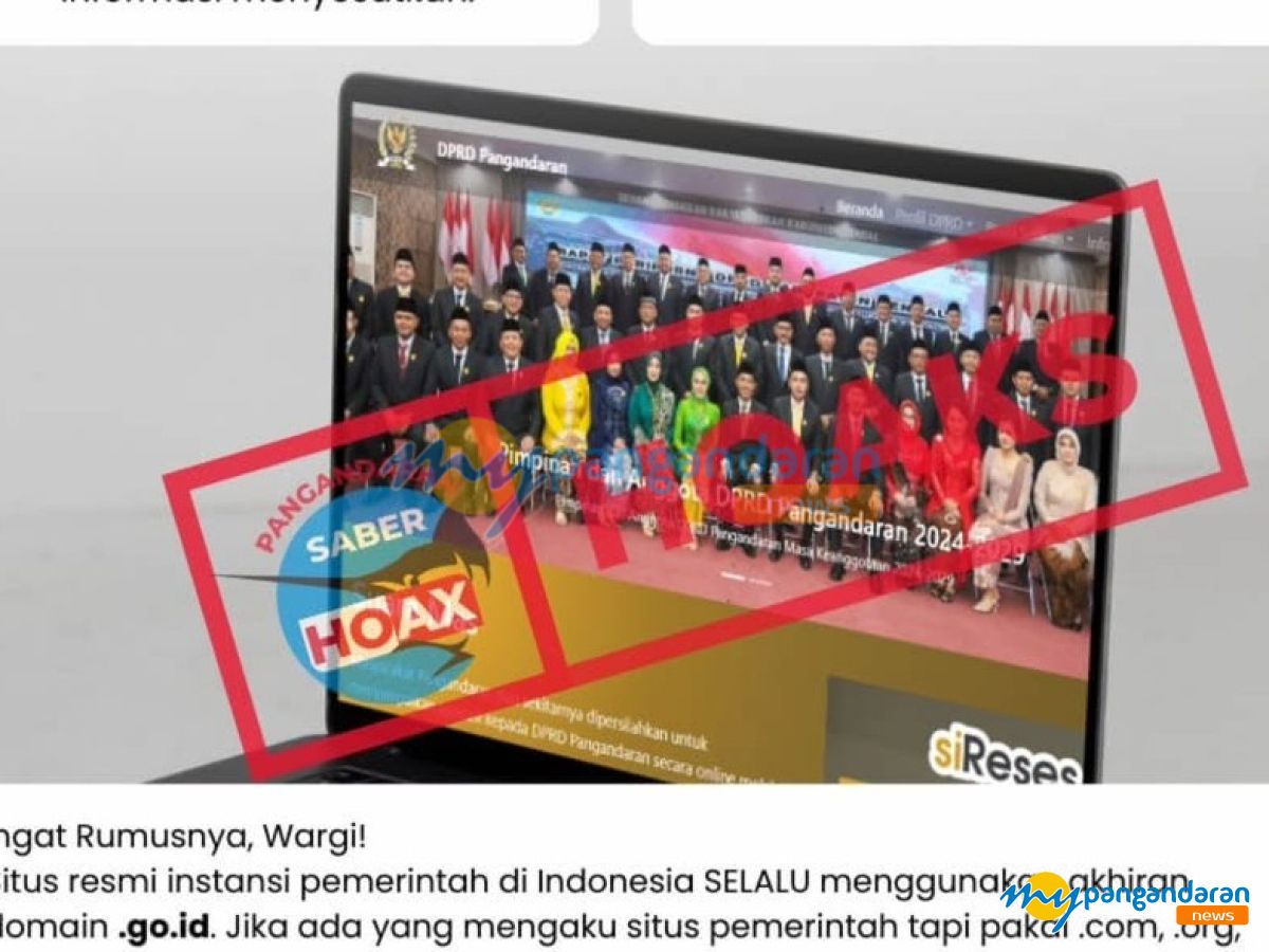Diskominfo Pangandaran Temukan Situs Palsu Mengatasnamakan DPRD, Masyarakat Diminta Waspada