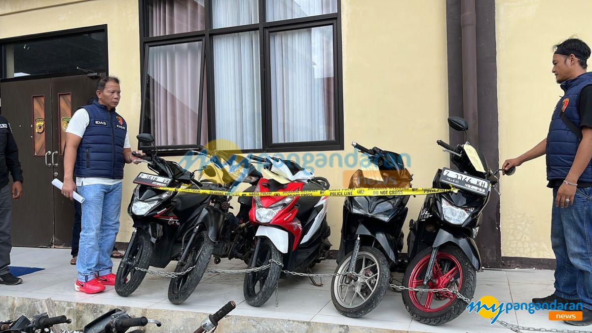 Jual Motor Curian Lewat COD, Sindikat Curanmor Dibekuk Satreskrim Polres Pangandaran 