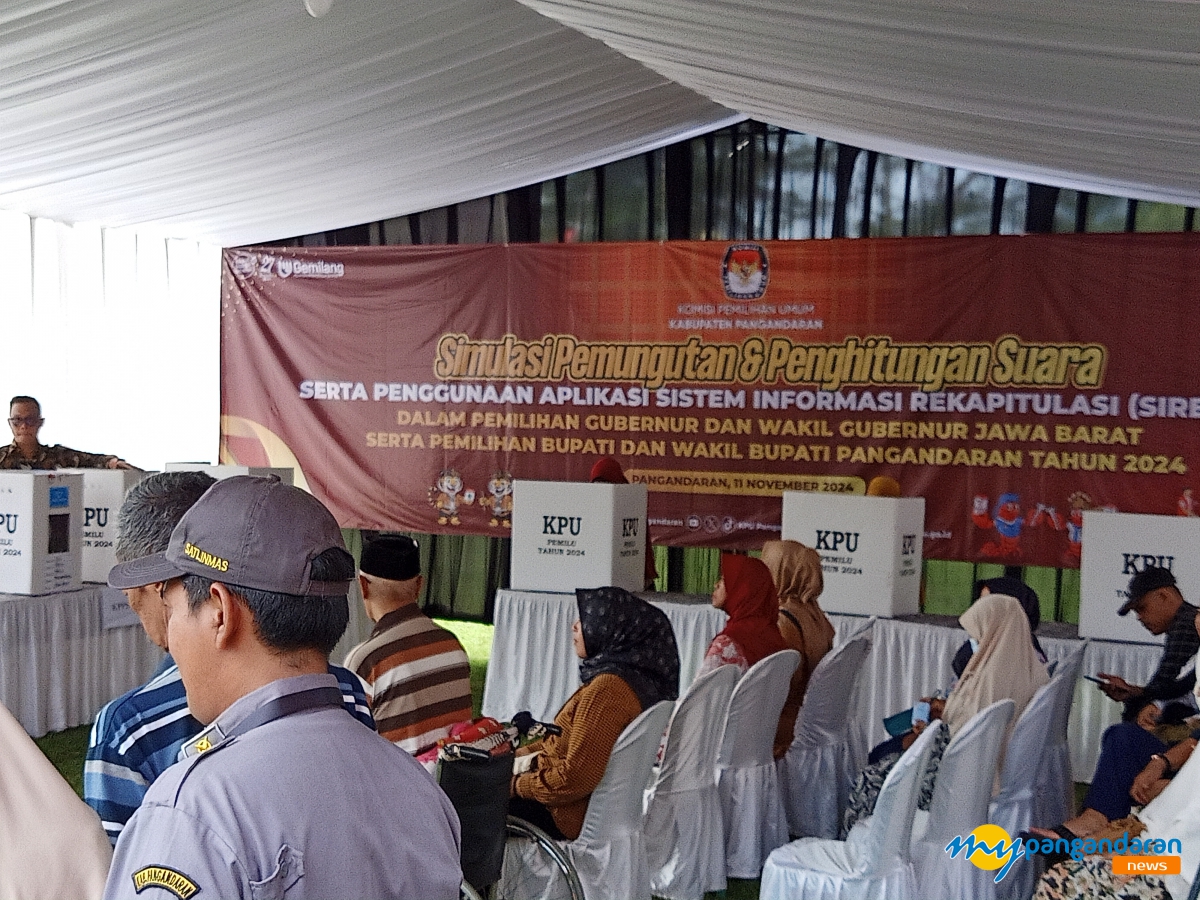 KPU Pangandaran Gelar Simulasi Pemungutan Suara dan Sirekap Pilkada 2024