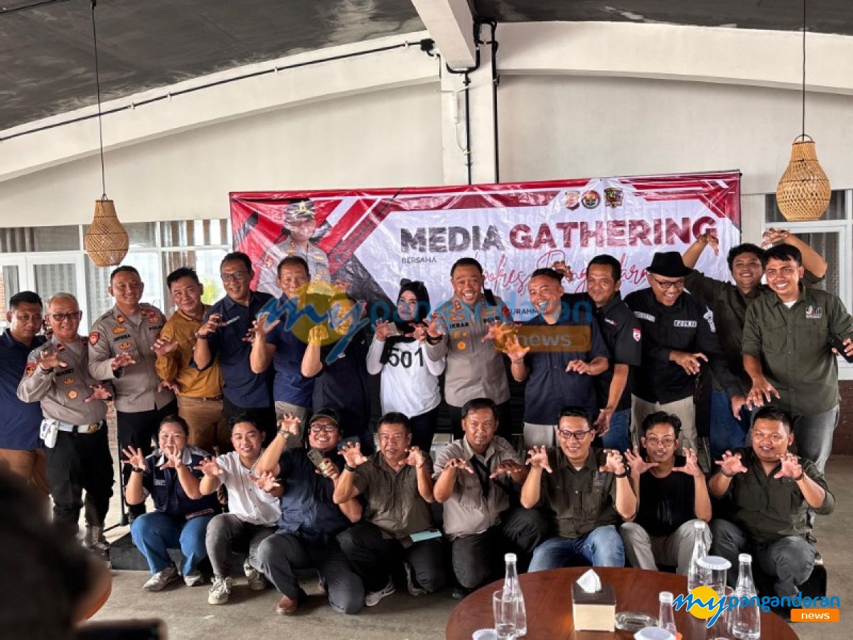 Penuh Keakraban,  Polres Pangandaran Perkuat Sinergi dengan Insan Pers