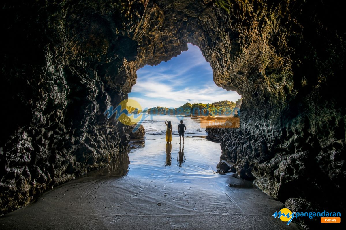 Potret Hidden Gem di Pangandaran, Pesona Goa Kendal dengan Bingkai Samudera Hindia