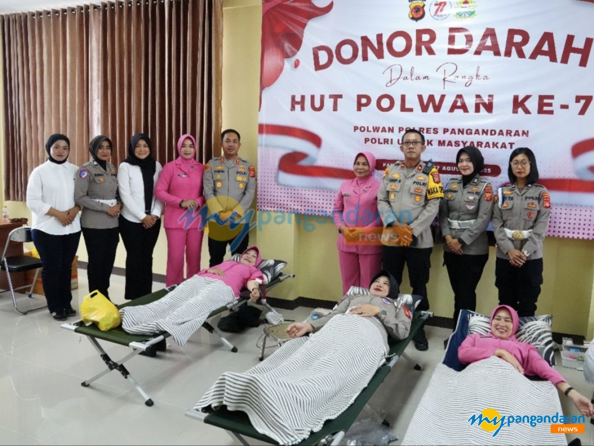 Rayakan HUT Polwan ke-77, Polres Pangandaran Gelar Donor Darah