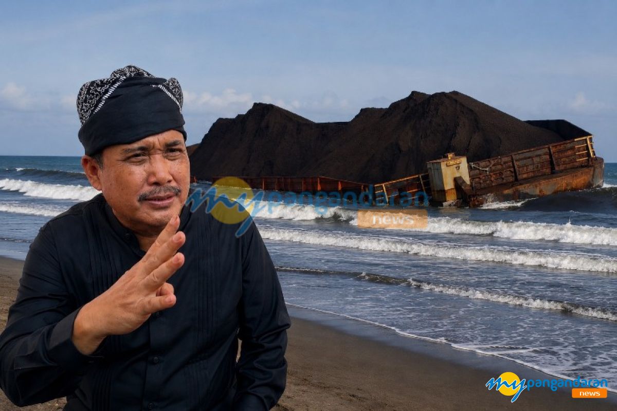 Tumpahan Batu Bara di Pantai Sukaresik Ancam Ekosistem Pesisir, HNSI Pangandaran Desak Penanganan Cepat