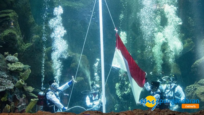 Aquarium Indonesia Pangandaran akan Laksanakan Upacara Pengibaran Bendera Merah Putih 17 Agustus 2023 di Bawah Air