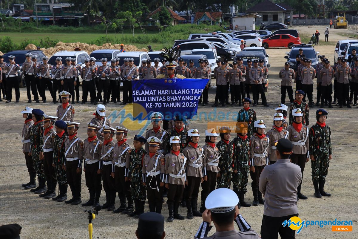 Atraksi Pocil Meriahkan Hari Lalu Lintas di Mapolres Pangandaran