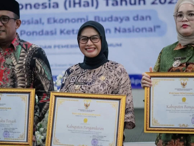 Bupati Citra Terima Penghargaan IHAI 2025, Pangandaran Raih Posisi 6 Besar Jabar
