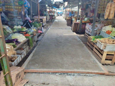 Butuh Rp300 Juta, Pedagang Pasar Pananjung Perbaiki Jalan Rusak Secara Swadaya