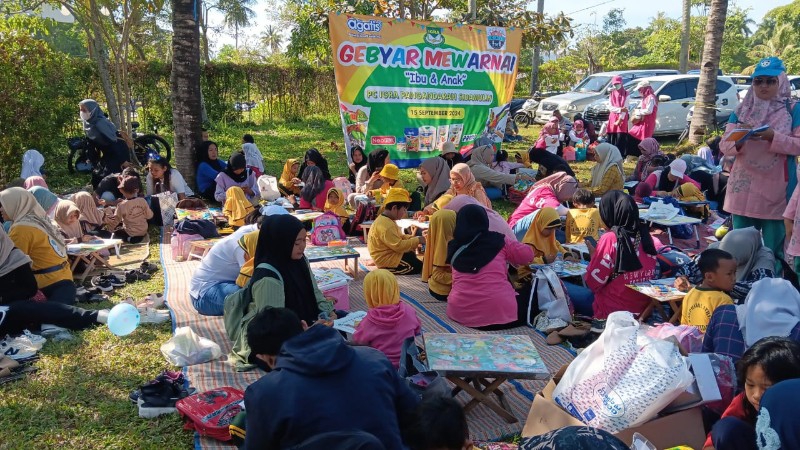 Gebyar Mewarnai Anak RA Warnai Car Free Day Pangandaran, Kolaborasi PC Igra dan Yayasan Camp Anak Langit