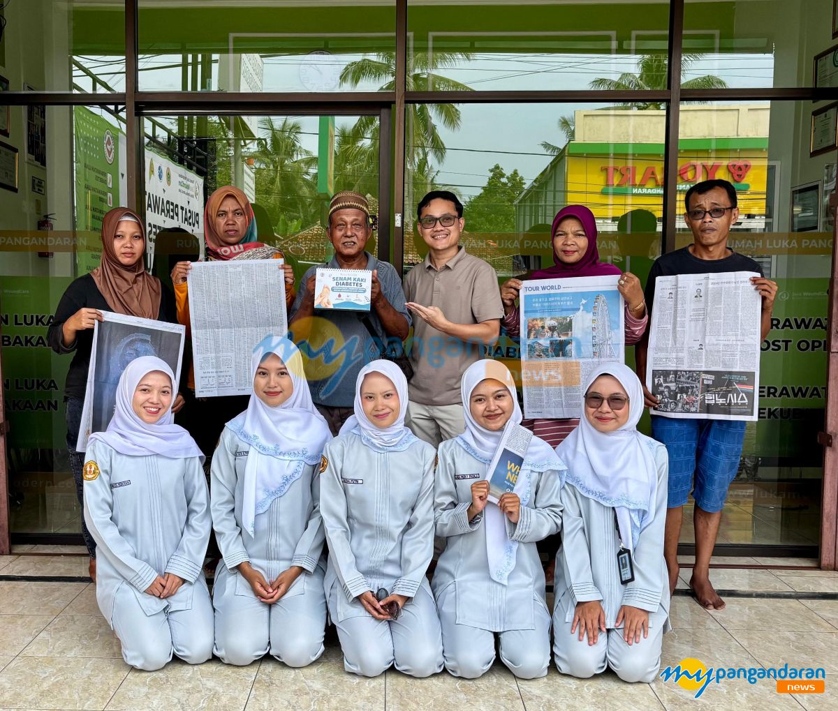 Gerakan Sehat untuk Diabetes, Kolaborasi Mahasiswa Ners Unpad dan Rumah Luka Pangandaran Gelar Senam Kaki Diabetes