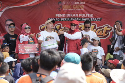 Ida Nurlaela Wiradinata Gaungkan Semangat Bung Karno dan Pancasila dalam Jalan Sehat di Pangandaran