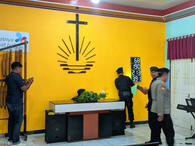 Jelang Natal dan Tahun Baru 2026, Polres Pangandaran Sterilkan Sejumlah Gereja