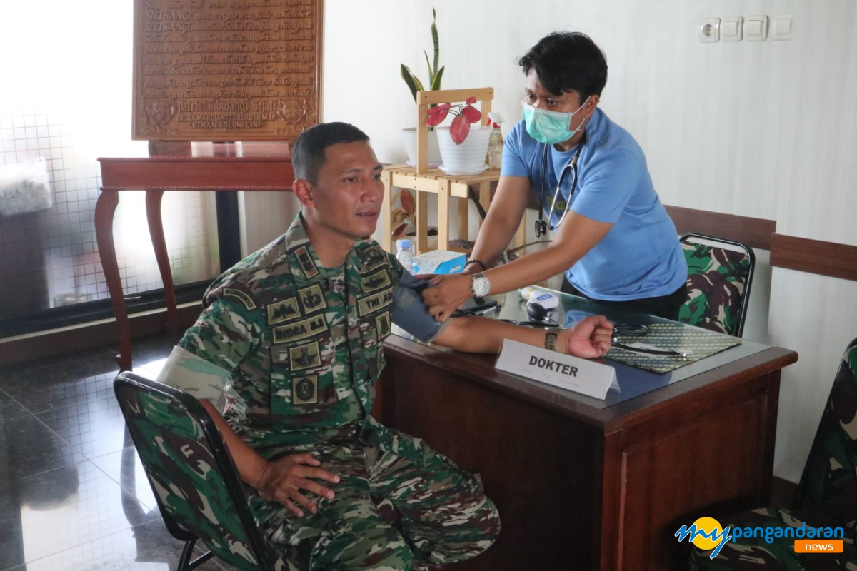 Kodim 0625/Pangandaran Gelar Donor Darah dan Pemeriksaan Kesehatan Gratis Sambut HUT TNI Ke-79