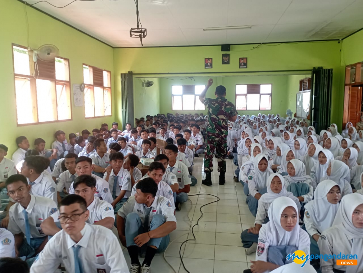 Kodim 0625/Pangandaran Gelar Sosialisasi Bahaya Bullying dan Narkoba di SMK Pangandaran