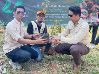 Kolaborasi Hotel Horison dan Petani, 100 Bibit Pohon Durian Ditanam di Lahan Konservasi Pangandaran