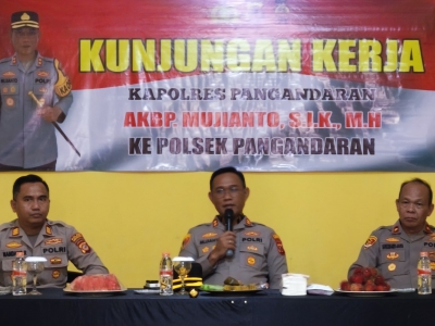 Kunjungan Ke Polsek, Kapolres Pangandaran Tekankan Pelayanan Prima Polri 