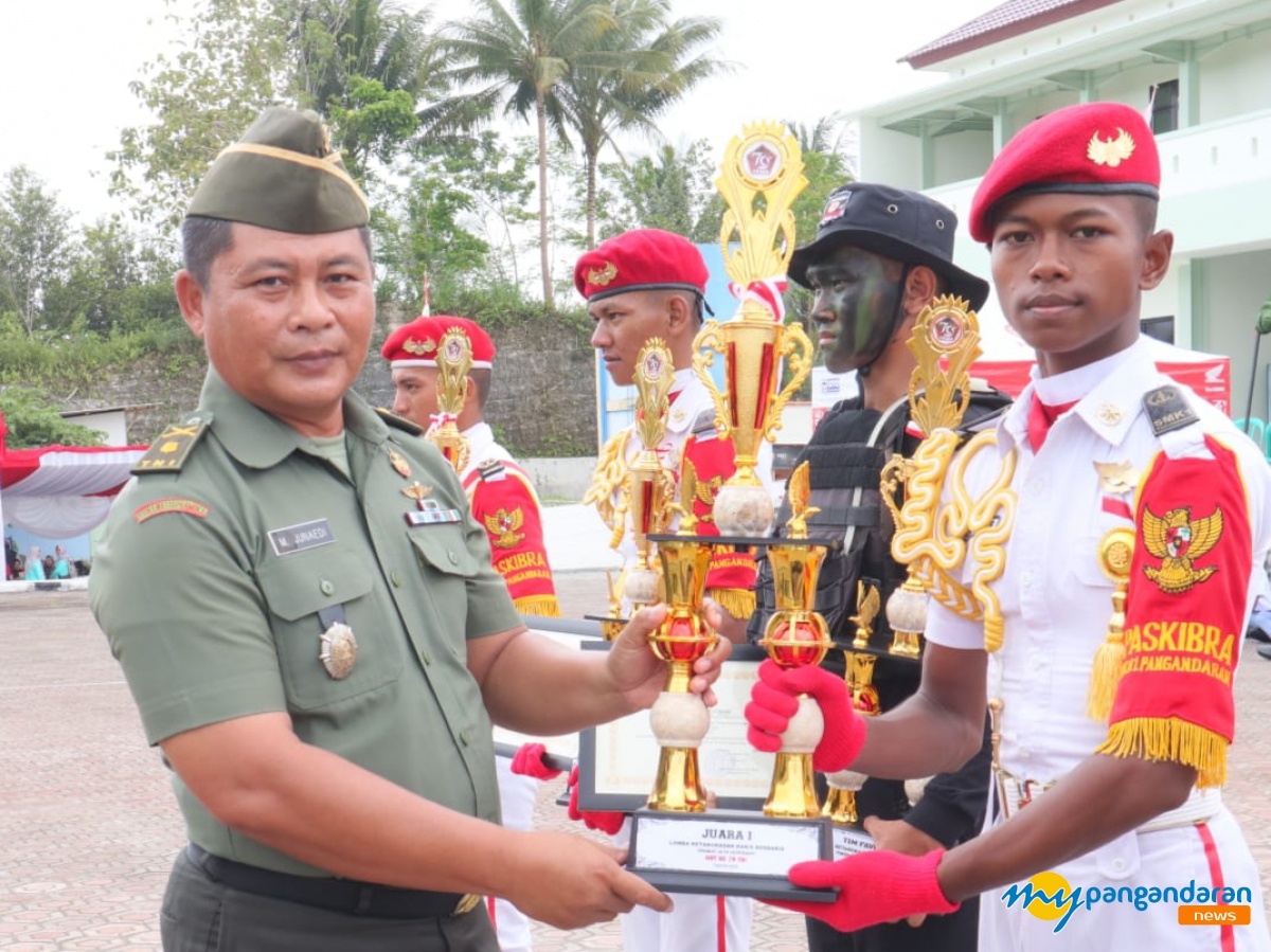 Lomba Ketangkasan Baris Berbaris Memperingati HUT TNI ke-79 di Pangandaran