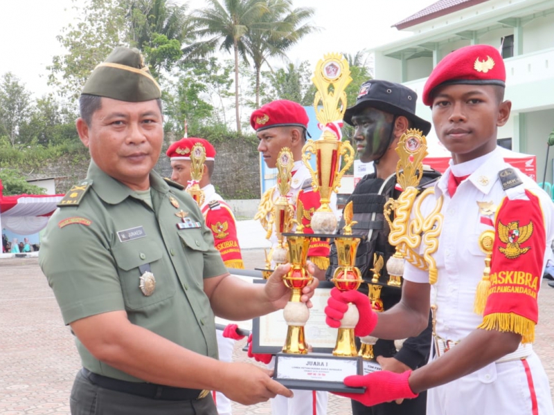 Lomba Ketangkasan Baris Berbaris Memperingati HUT TNI ke-79 di Pangandaran