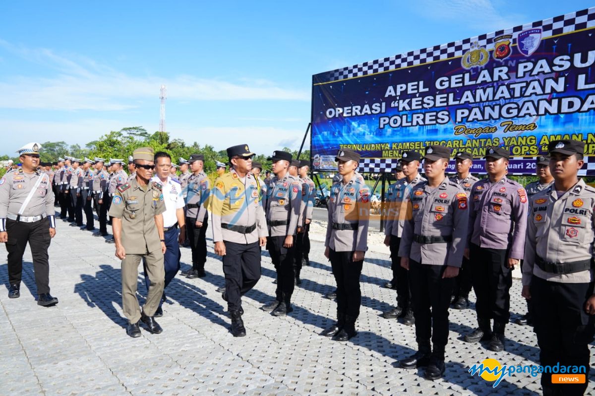 Polres Pangandaran Gelar Apel Operasi Keselamatan Lodaya 2026