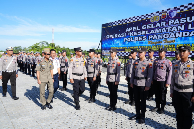 Polres Pangandaran Gelar Apel Operasi Keselamatan Lodaya 2026
