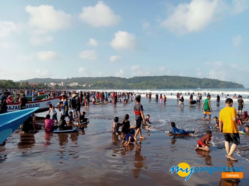Pantai Pangandaran Mulai Ramai, Pantauan Dua Hari Pasca Lebaran 2021