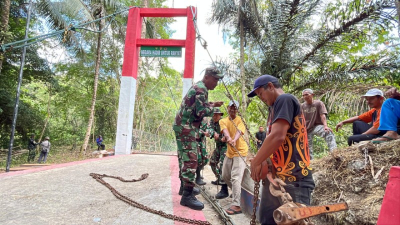 Pasca Tragedi Jembatan Pongpet Margacinta Pangandaran, TNI Lakukan Perbaikan dan Beri Bantuan 
