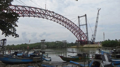 Pembangunan Jembatan Sodongkopo Capai 30 Persen, Pelengkung Sudah Tersambung dari Dua Arah