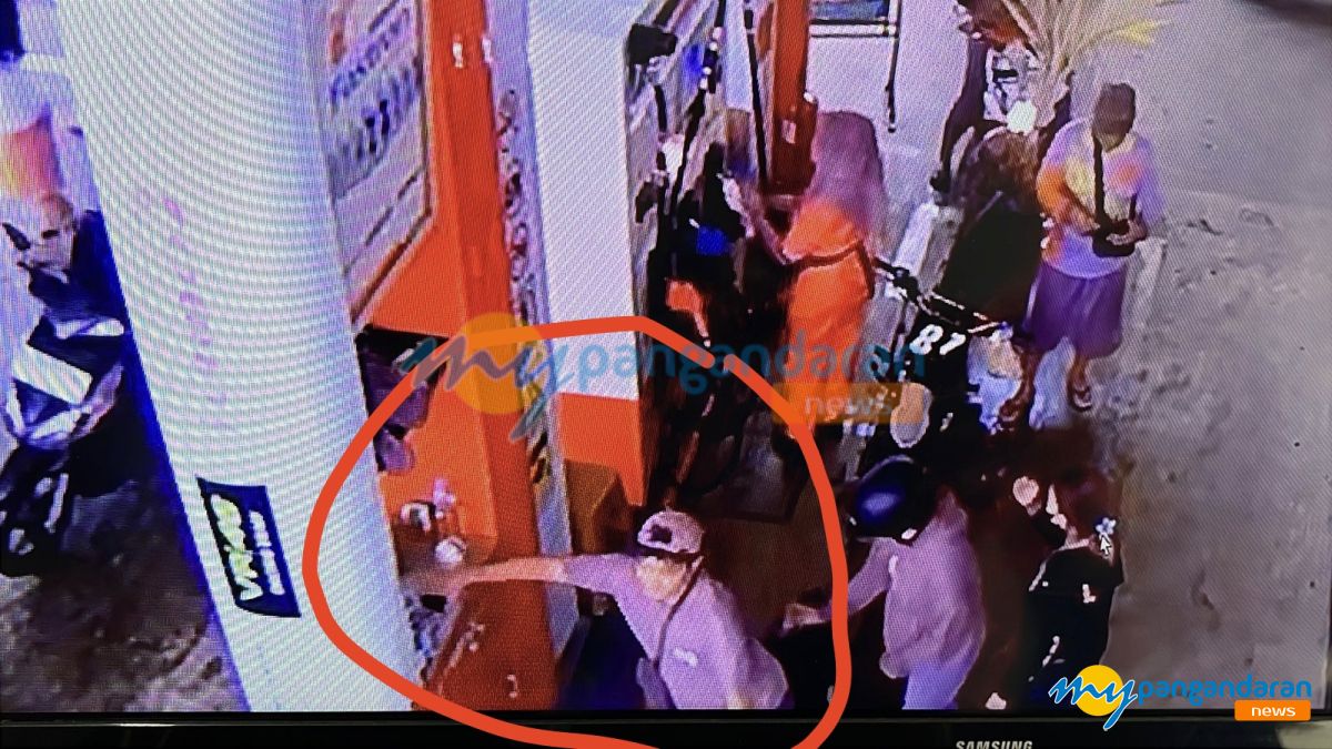 Pencurian Handphone Terekam CCTV di SPBU Pangandaran