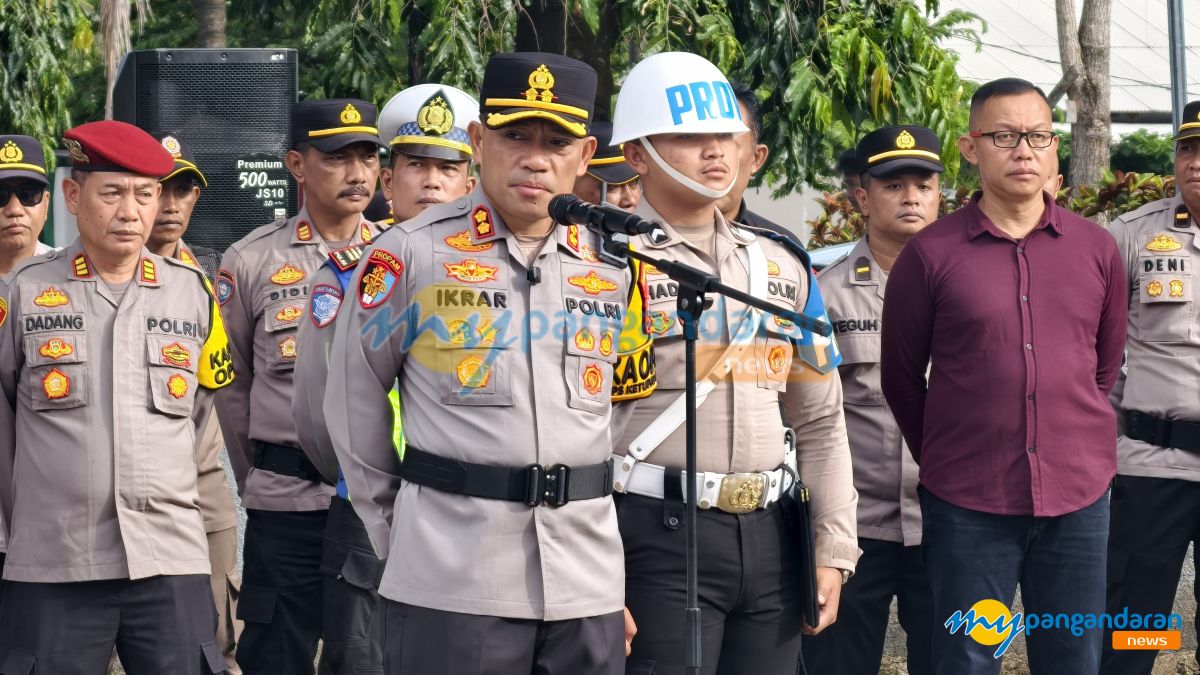 Polres Pangandaran Gelar Apel Gabungan, Siap Amankan Malam Takbir Idul Fitri 1447 H