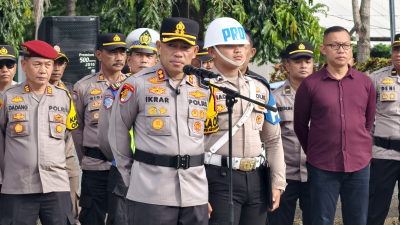 Polres Pangandaran Gelar Apel Gabungan, Siap Amankan Malam Takbir Idul Fitri 1447 H