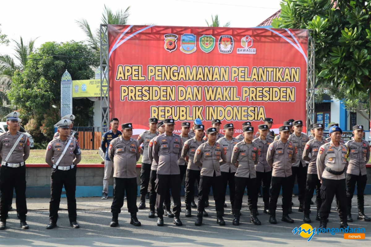 Polres Pangandaran Gelar Apel Kesiapan Pengamanan Pelantikan Presiden dan Wakil Presiden