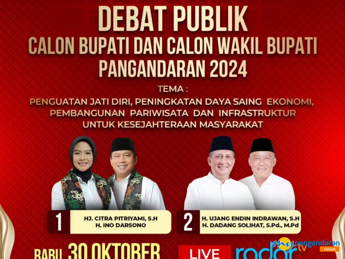 Saksikan Secara Live Debat Calon Bupati dan Wakil Bupati Pangandaran 2024