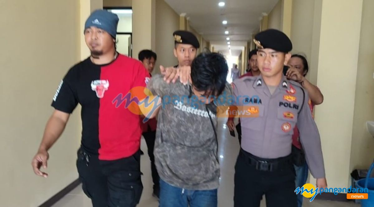 Satreskrim Polres Pangandaran Tangkap Pria yang Lukai Istri dengan Gunting di Depok 