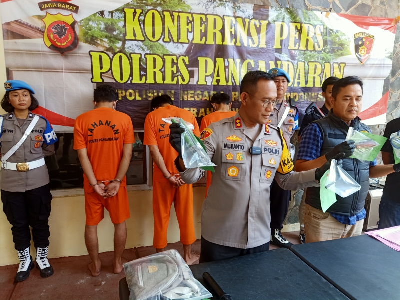 Sempat Kejar-Kejaran, Polres Pangandaran Ringkus Tiga Pelaku Pencurian Baterai Tower BTS