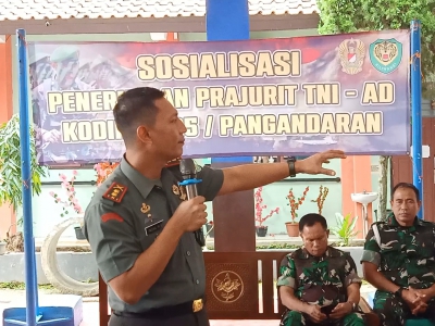 Sosialisasi Penerimaan Prajurit TNI, Dandim 0265 Pangandaran: Daftar TNI Tidak Dipungut Biaya