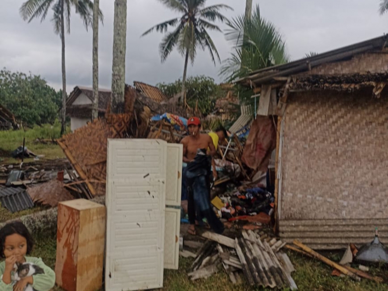 Tidak ada Korban Jiwa, Angin Puting Beliung Merusak 4 Rumah Warga Wonoharjo Pangandaran 