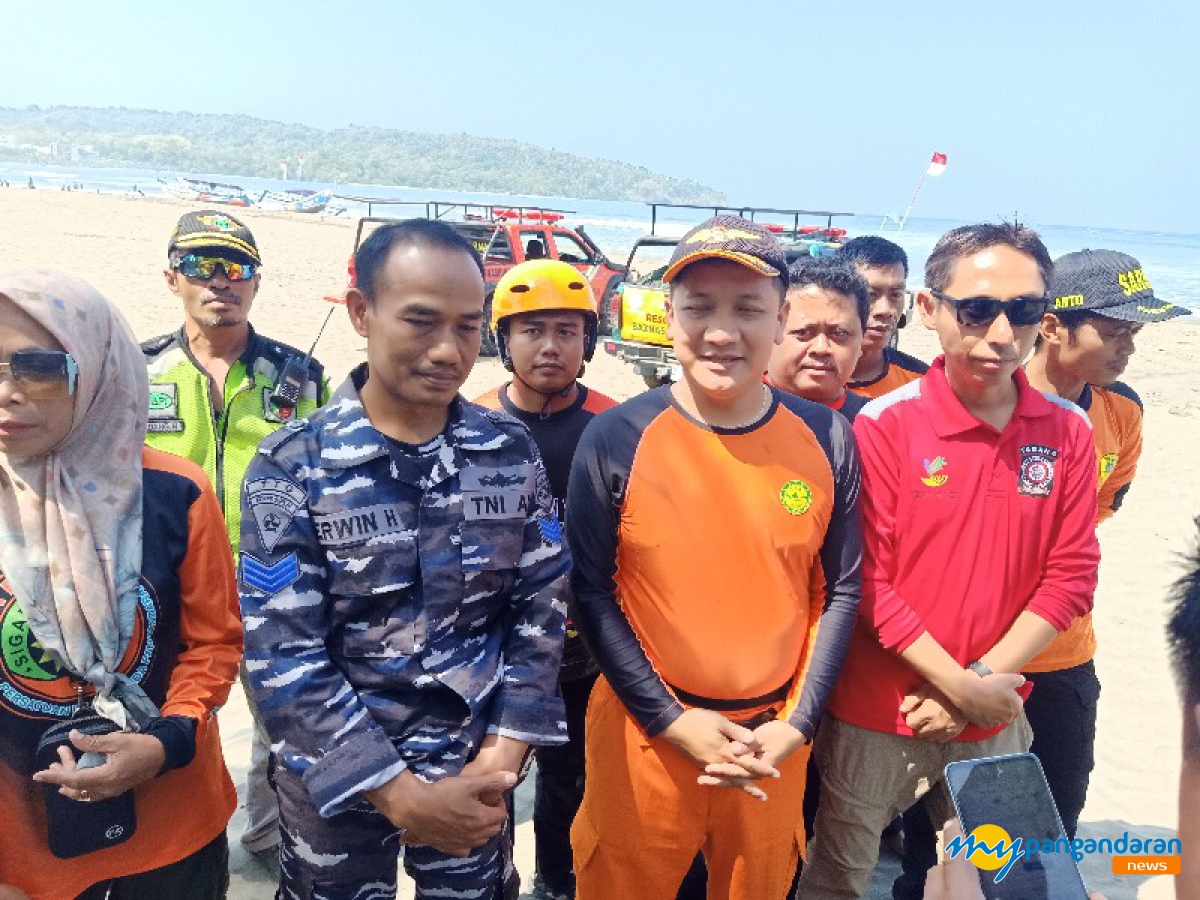 Hari ke 3, Tim SAR Gabungan Terus Berupaya Mencari Korban Tenggelam di Pantai Barat Pangandaran