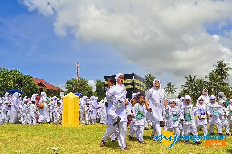 TK dan PAUD se Kabupaten Pangandaran Mengikuti Latihan Manasik Haji