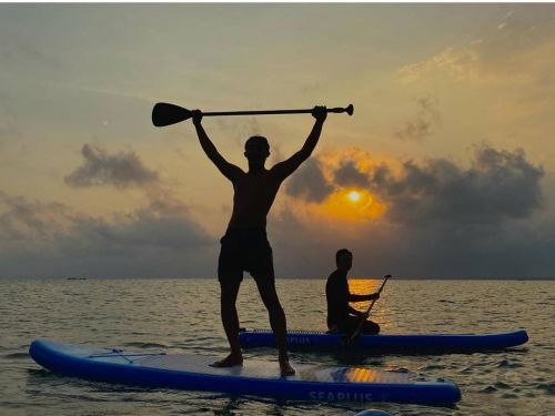 Wahana Baru, Bermain PaddleBoard di Pantai Pangandaran Berwisata Sekaligus Self Healing 